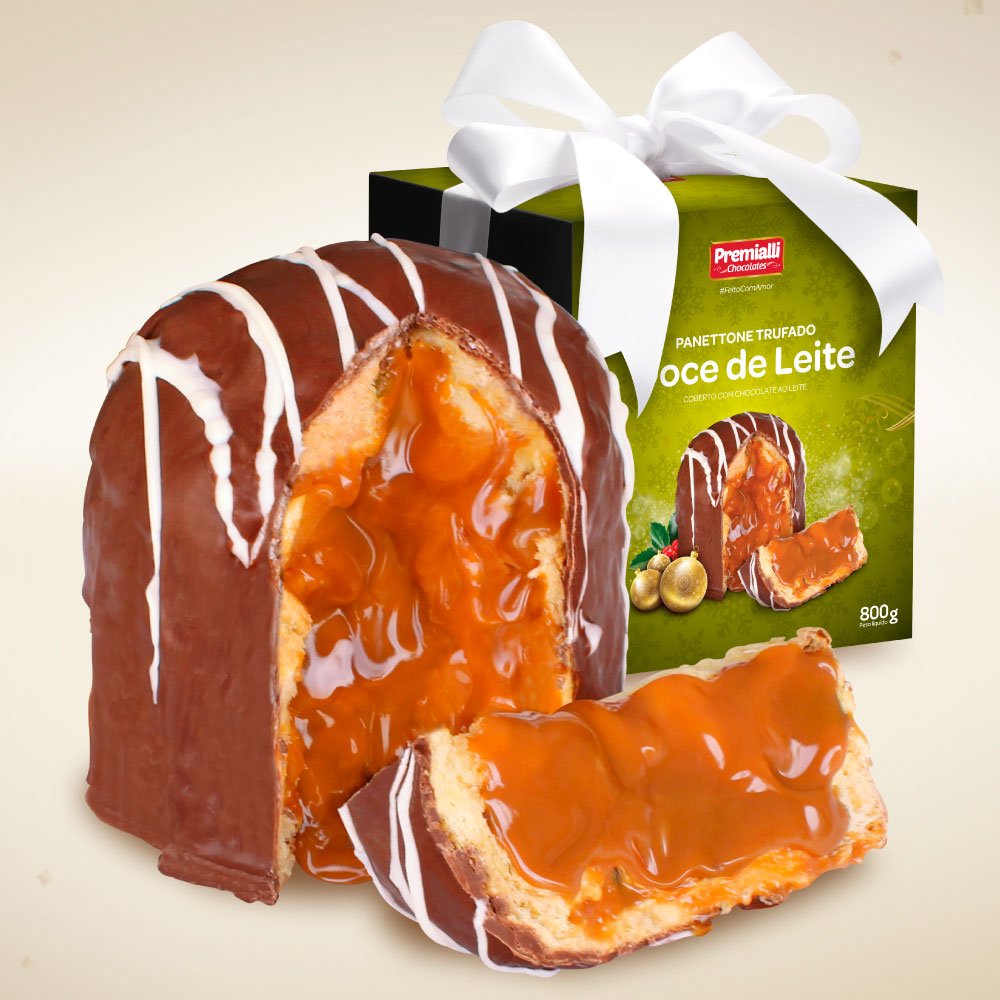 PANETTONE TRUFADO DE DOCE DE LEITE - PREMIALLI CHOCOLATES